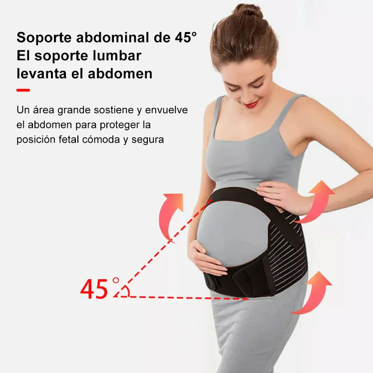 Black Polyester Prenatal Support Belly Belt for Pregnancy
